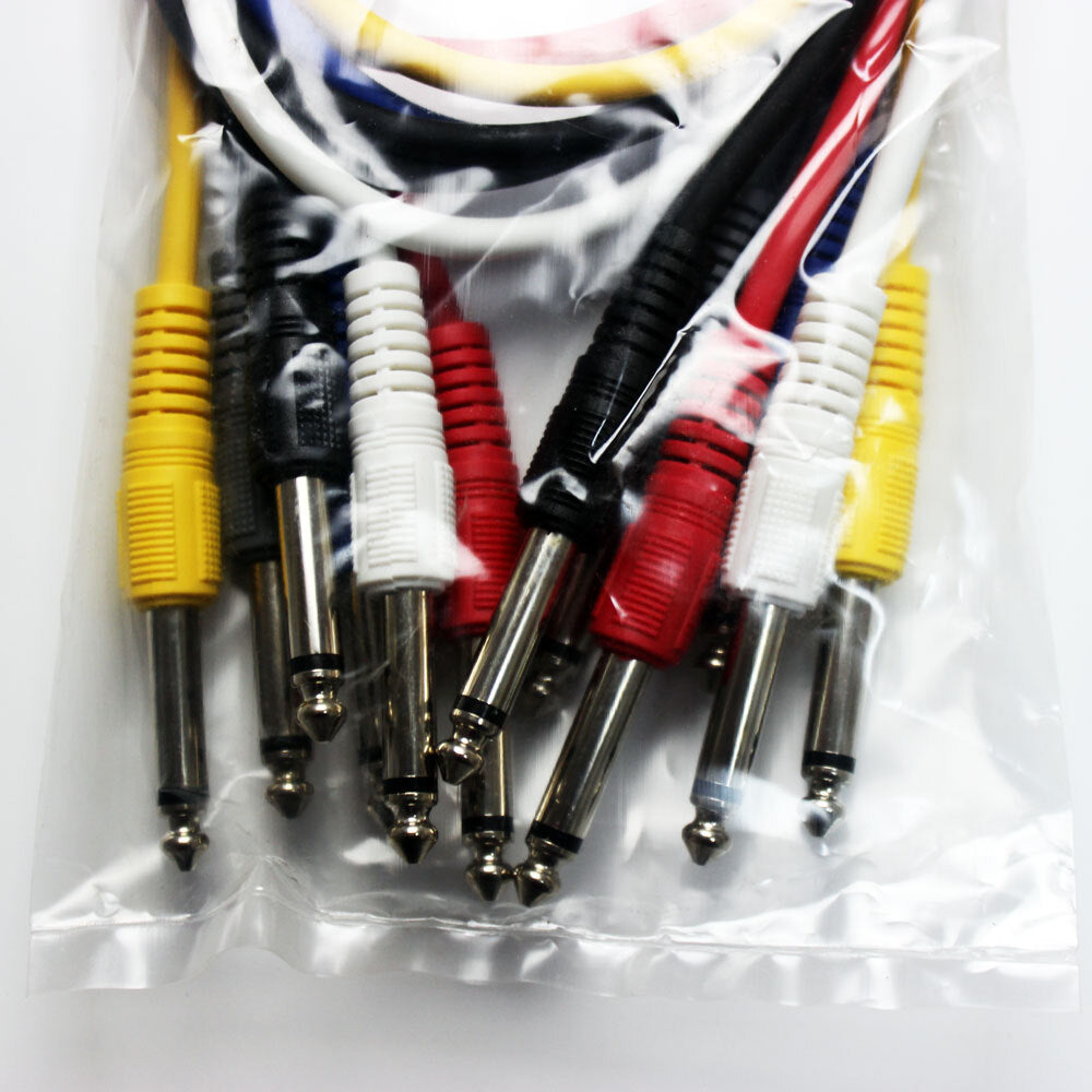 Leem 2ft FX Pedal Patch Cables 6pk (1/4" Straight Plug - 1/4" Straight Plug)