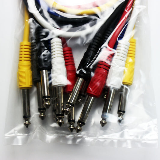 Leem 2ft FX Pedal Patch Cables 6pk (1/4" Straight Plug - 1/4" Straight Plug)