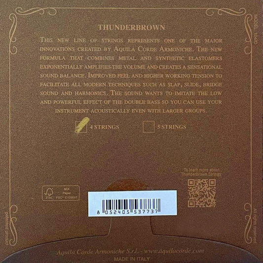 Aquila AQ167U ThunderBrown 4-String Bass Uke String Set (23 - 26" Scale)