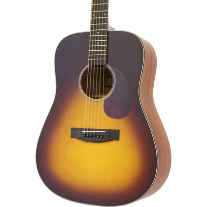 Aria 100 Series Dreadnought Body Acoustic Guitar in Matte Tobacco Sunburst