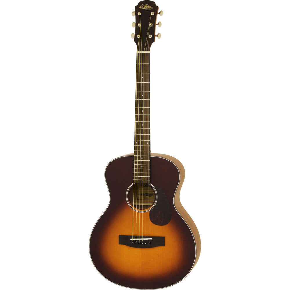 Aria AR151MTTS 100 Series "Lil' Aria" Short Scale Acoustic Guitar in Matte Tobacco Sunburst