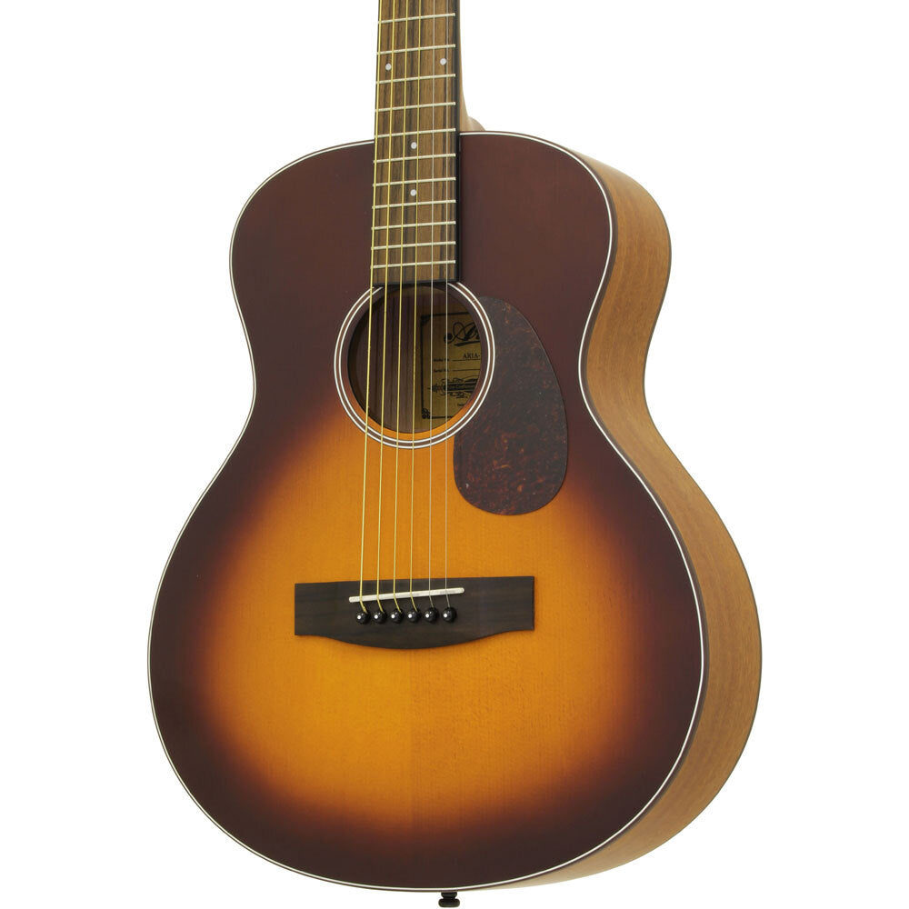 Aria AR151MTTS 100 Series "Lil' Aria" Short Scale Acoustic Guitar in Matte Tobacco Sunburst