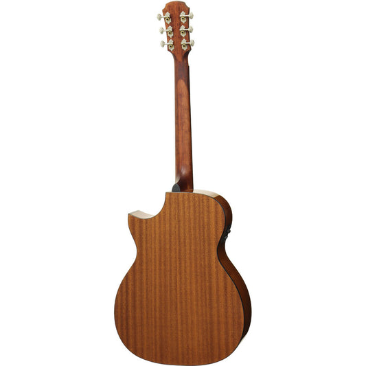 Aria 200 Series Orchestral Acoustic Electric Guitar with Venetian Cutaway in Natural Gloss