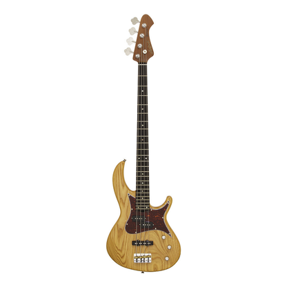 Aria 313MK2 Detroit Series 4-String Fretless Bass Guitar in Open-Pore Natural Finish
