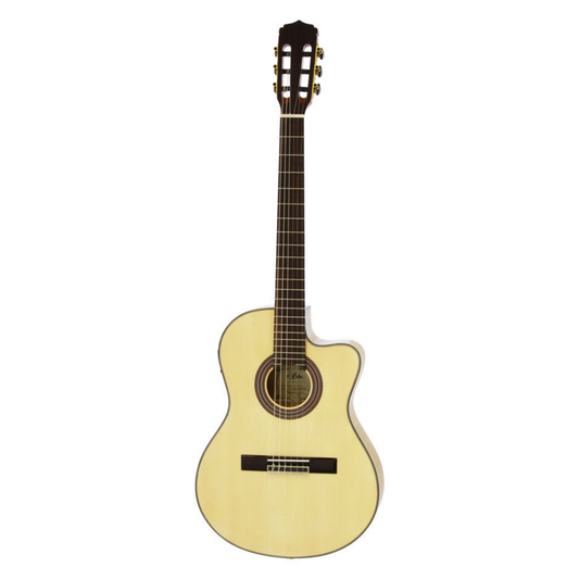 Aria A48 Series Acoustic Electric Classical/Nylon String Thin Body Guitar with Cutaway