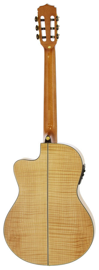 Aria A48 Series Acoustic Electric Classical/Nylon String Thin Body Guitar with Cutaway