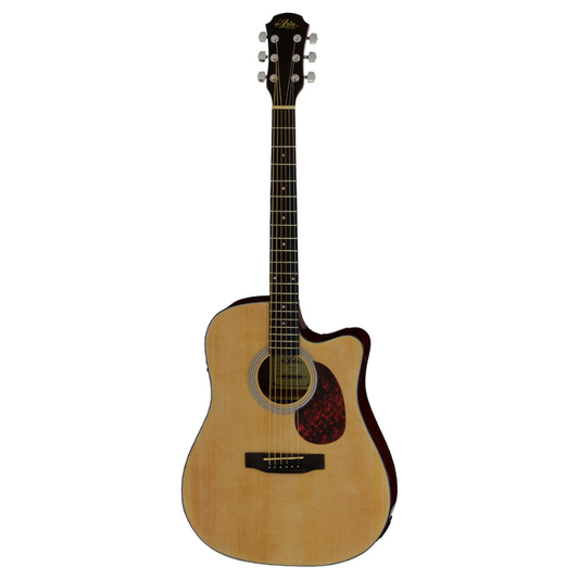 Aria ADW-01 Series Dreadnought Acoustic Electric Guitar with Cutaway in Natural Matte Finish