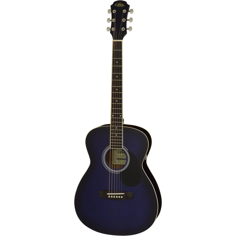 Aria ARAFN15BLS AFN-15 Prodigy Series Acoustic Folk Body Guitar in Blue Shade Gloss
