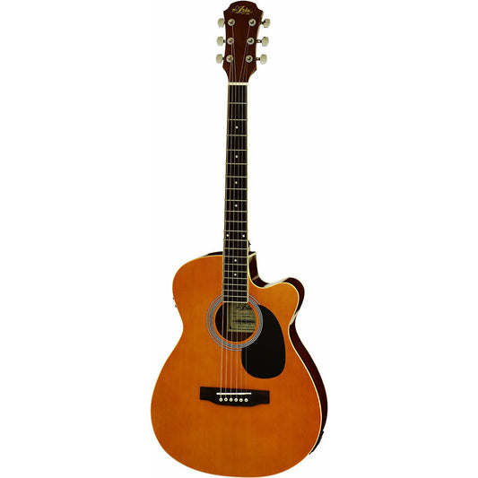 Aria ARAFN15CEOR AFN-15 Prodigy Series AC/EL Folk Body Guitar with Cutaway in Orange Gloss