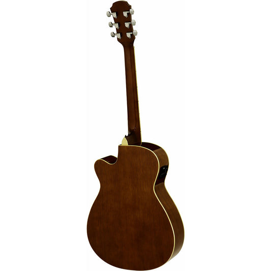 Aria ARAFN15CEOR AFN-15 Prodigy Series AC/EL Folk Body Guitar with Cutaway in Orange Gloss