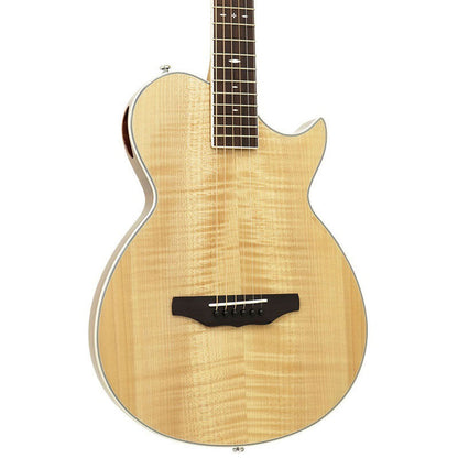Aria APE-100 Series Thin Body Acoustic Electric Guitar with Cutaway in Natural Gloss Finish
