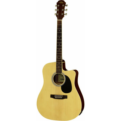Aria AWN-15 Prodigy Series Acoustic Electric Dreadnought Guitar with Cutaway in Natural Gloss