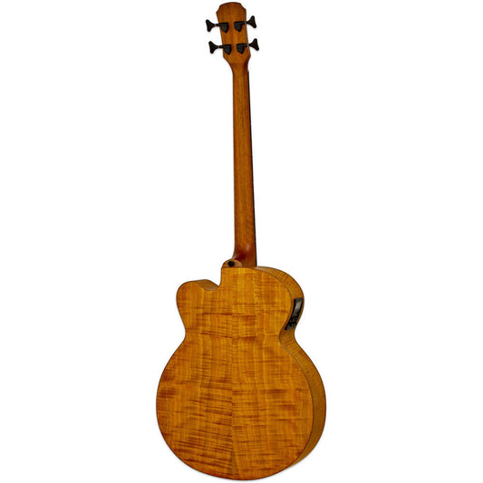 Aria FEB-F2/FL Elecord Series Fretless AC/EL Bass Guitar in Stained Brown