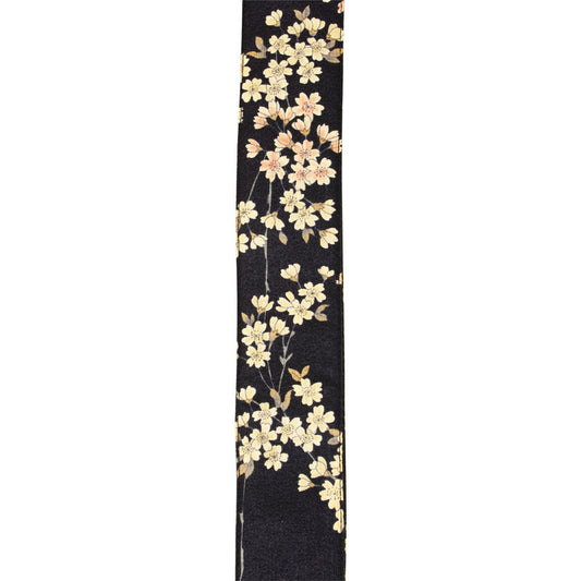 Aria 2" Deluxe Cotton Kimono Guitar Strap with Black Leather ends