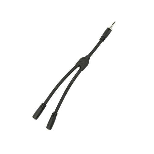 Pig Hog PY-35235F 6″ Y Cable, Stereo 3.5MM(M)-Dual 3.5mm (F)