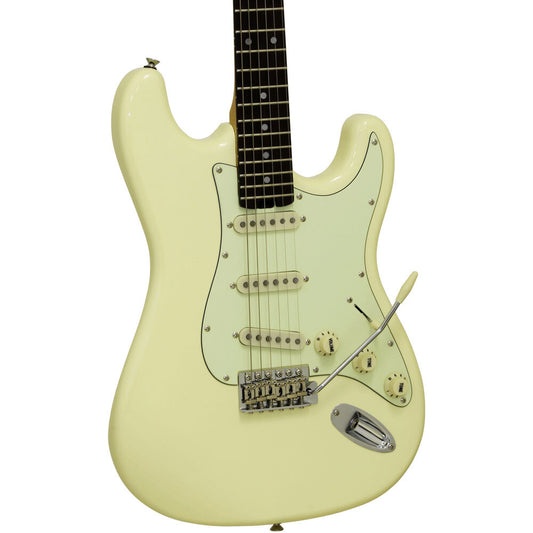 Aria STG-62 Modern Classics Series Electric Guitar in Vintage White