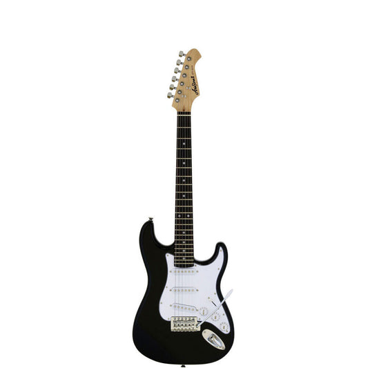 Aria ARSTGMINIBK STG-MINI Series 3/4 Size Electric Guitar in Black