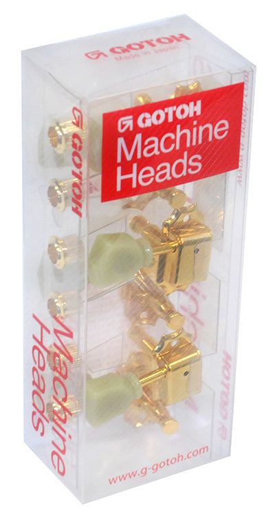 Gotoh ASD90SLGG SD90 Series Acoustic/Electric Tuning Machines in Gold Finish (3+3)