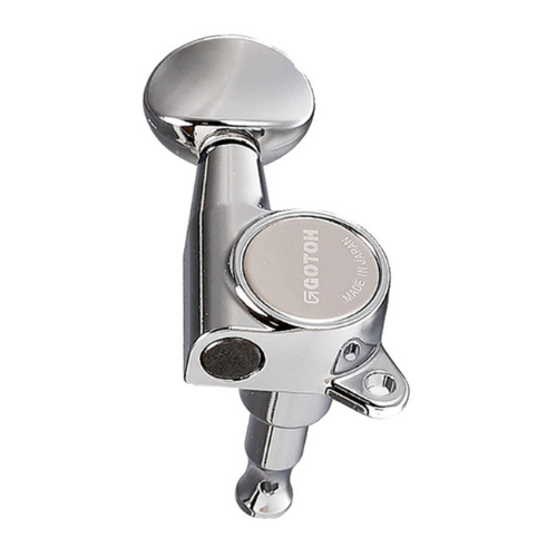 Gotoh ASG38105CL SG381 Series Electric Guitar Tuning Machines in Chrome Finish (6-inline)