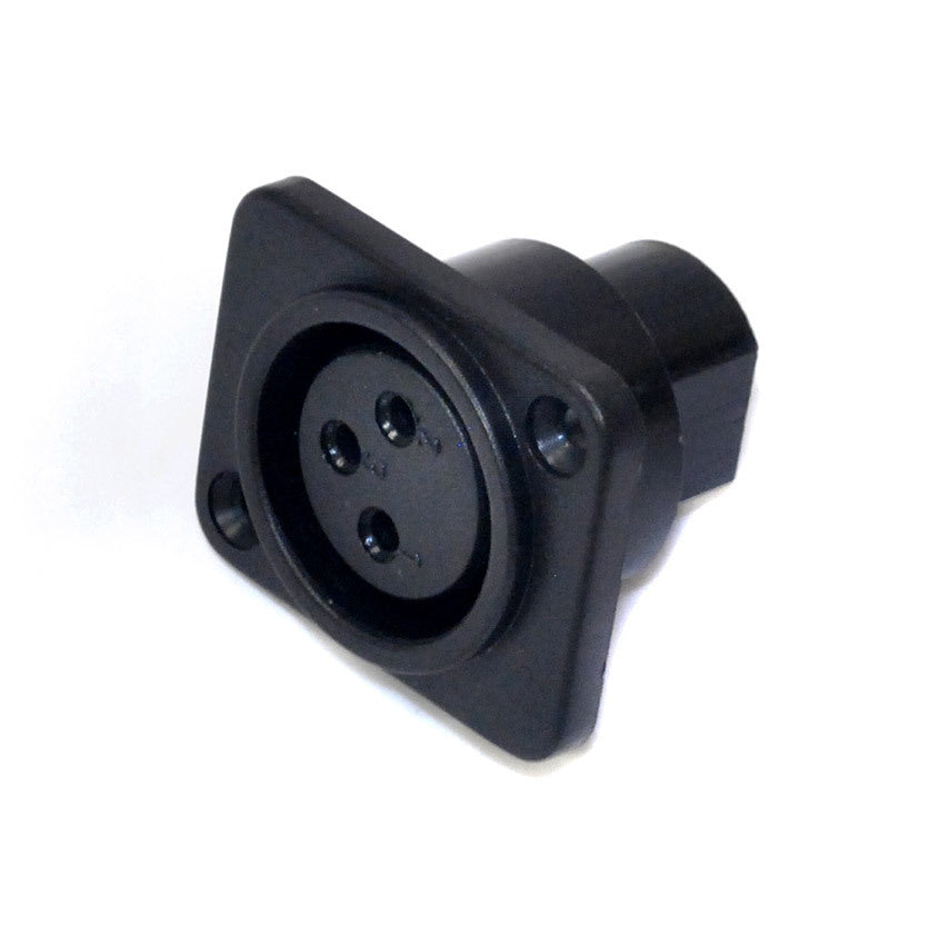 Leem ASP3FS2 3-Pin Female XLR Panel Mount Connector - 1pk