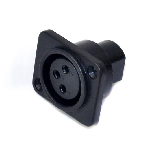 Leem ASP3FS2 3-Pin Female XLR Panel Mount Connector - 1pk