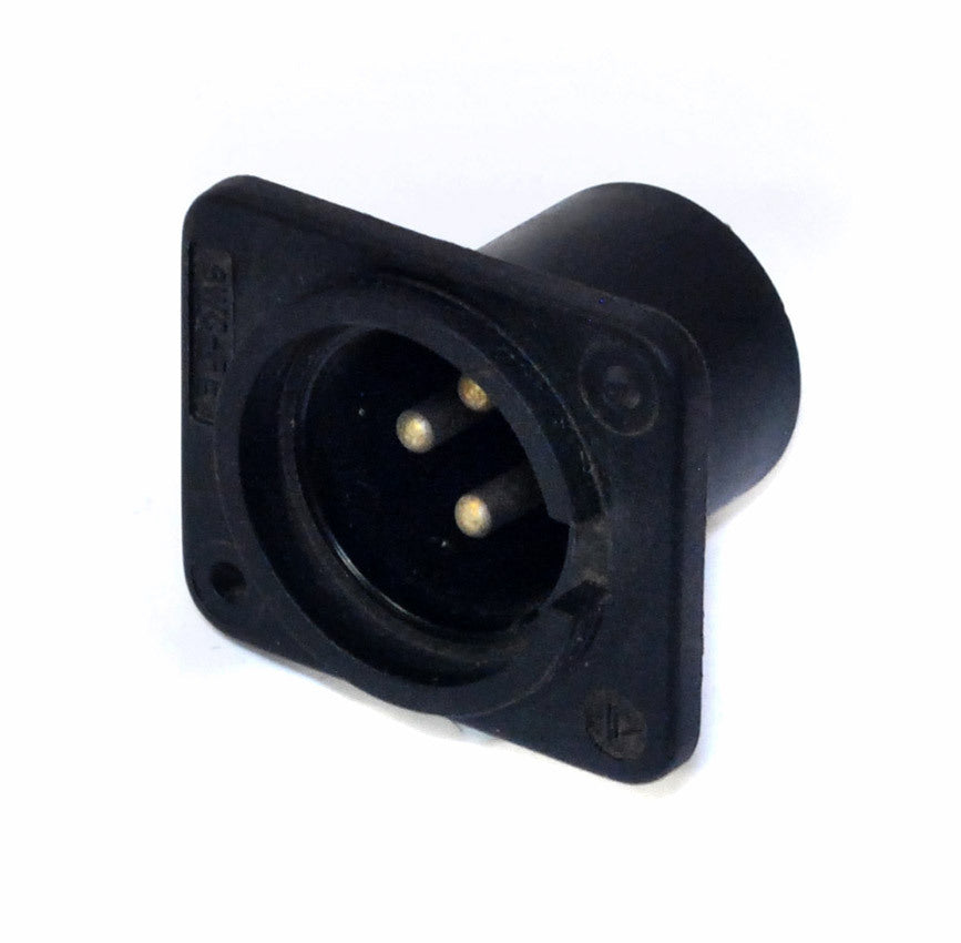 Leem ASP3MS2 3-Pin Male XLR Panel Mount Connector - 1pk