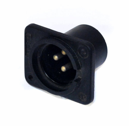 Leem ASP3MS2 3-Pin Male XLR Panel Mount Connector - 1pk