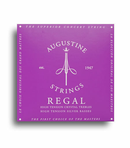 Augustine AUGREGBLUE Regal Blue Classical Guitar Strings (High Tension Crystal Trebles/High Tension Silver Basses)