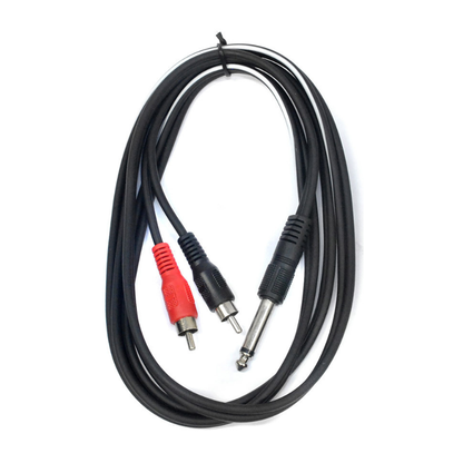 Leem 5ft Y-Cable (1/4" Straight TRS - 2 x RCA Plugs)