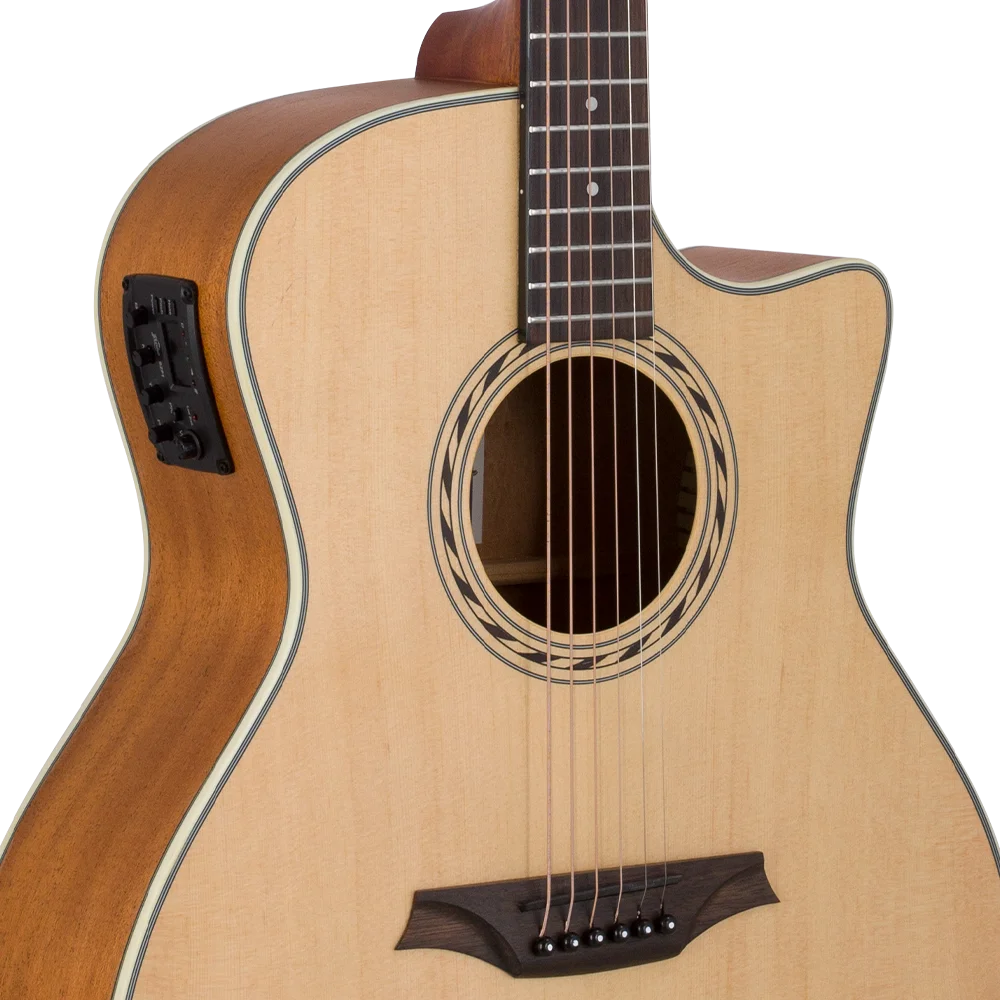 Bromo BAA2CE Grand Auditorium Acoustic/Electric Guitar with Venetian Cutaway