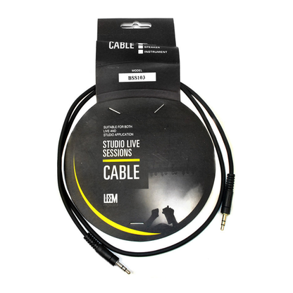 Leem 3ft Interconnect Cable (3.5mm Straight TRS - 3.5mm Straight TRS)