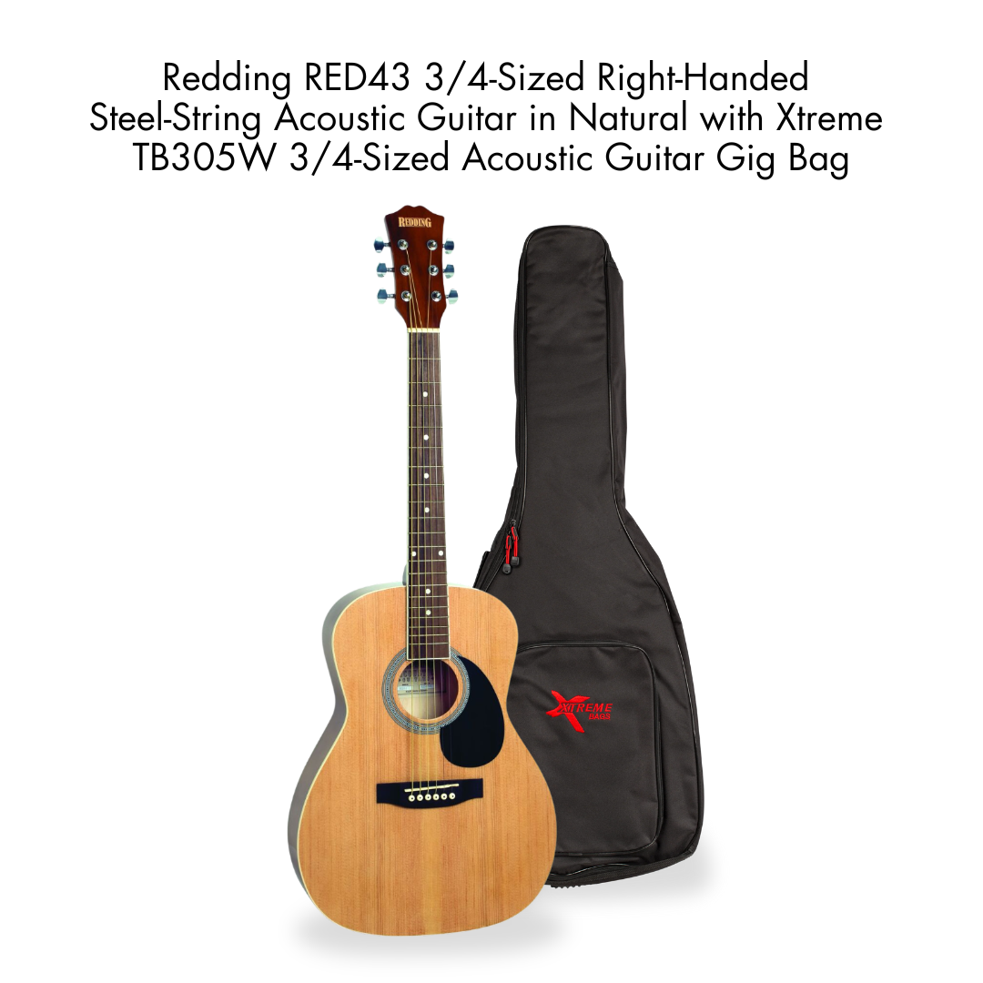 Southside Pack: Redding RED34 3/4-Sized Right-Handed Steel-String Acoustic Guitar in Natural Finish
