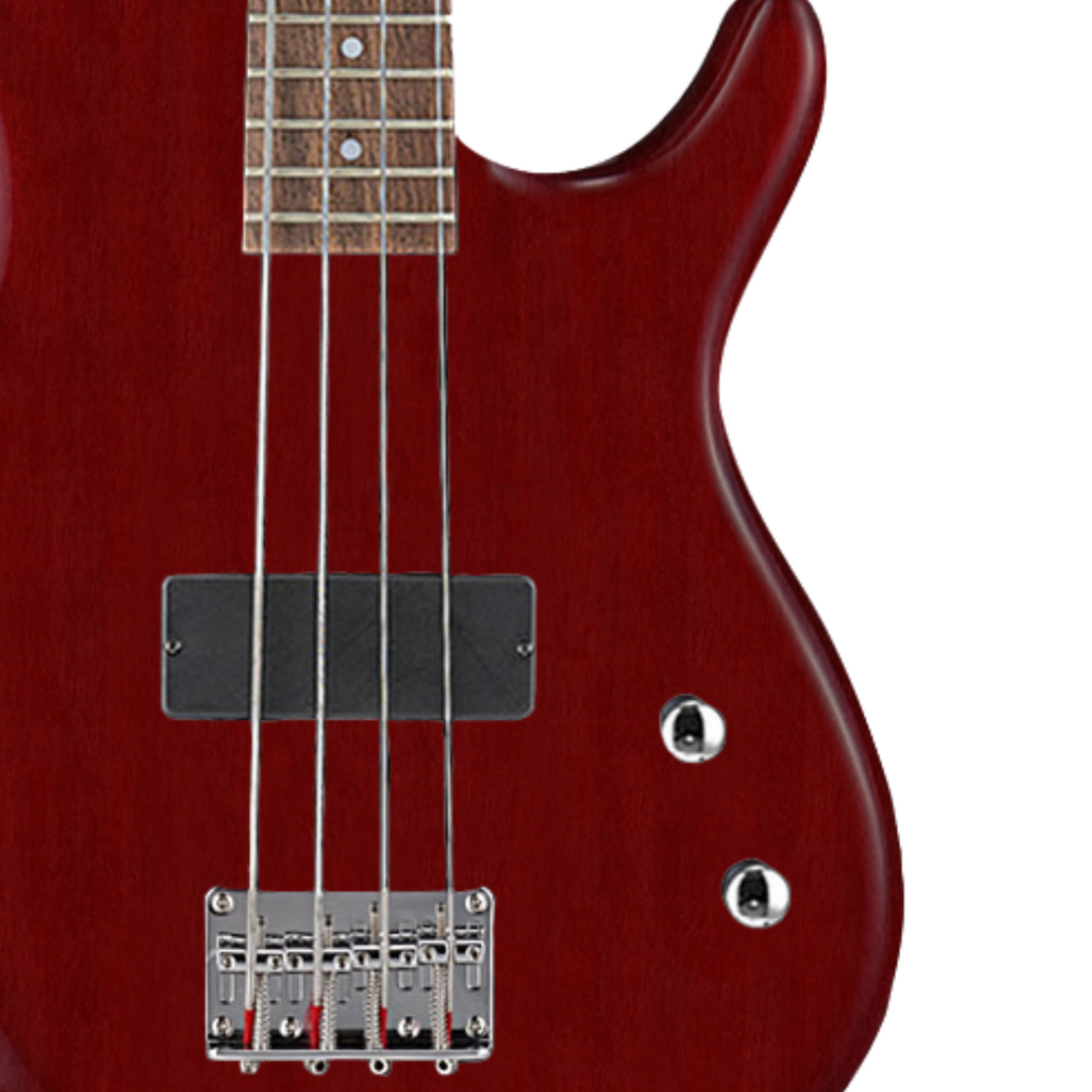 Cort Action Junior Short Scale Bass Guitar in OPBC Dark Cherry Red