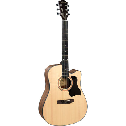 Cascha CASCGA300 Performer Series Dreadnought Acoustic Guitar in Natural Finish
