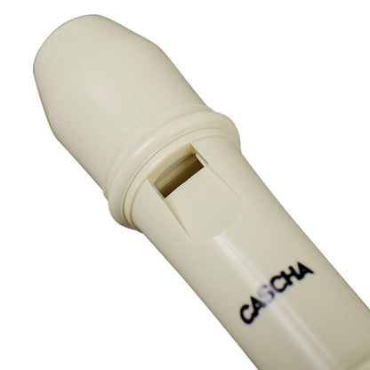 Cascha CASEH3909 Descant Soprano Recorder with Baroque Fingering in Ivory