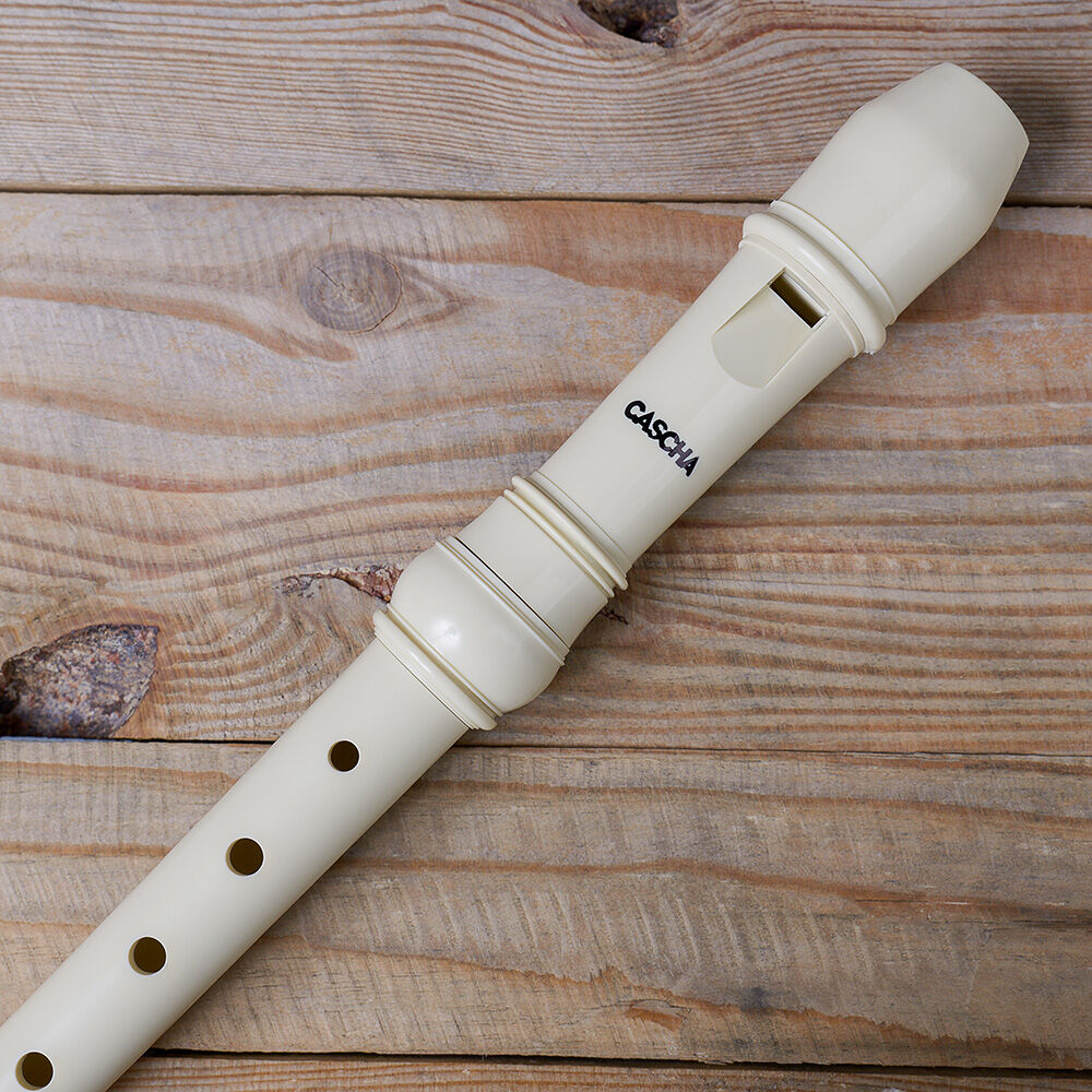 Cascha CASEH3909 Descant Soprano Recorder with Baroque Fingering in Ivory