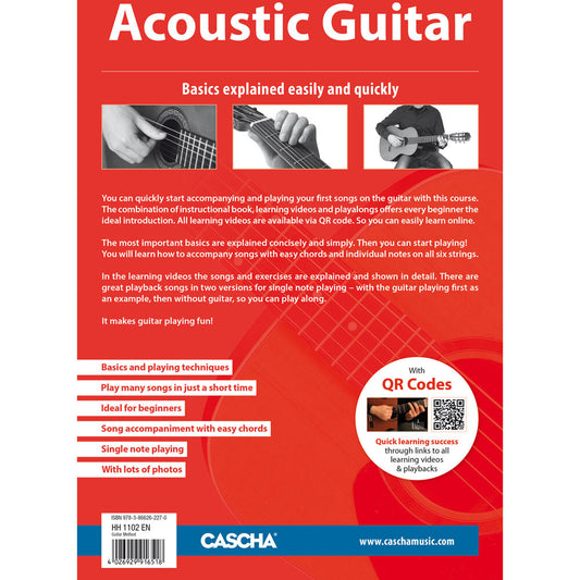 Cascha Learn To Play Quick & Easy Acoustic Guitar Method Book/Online Video