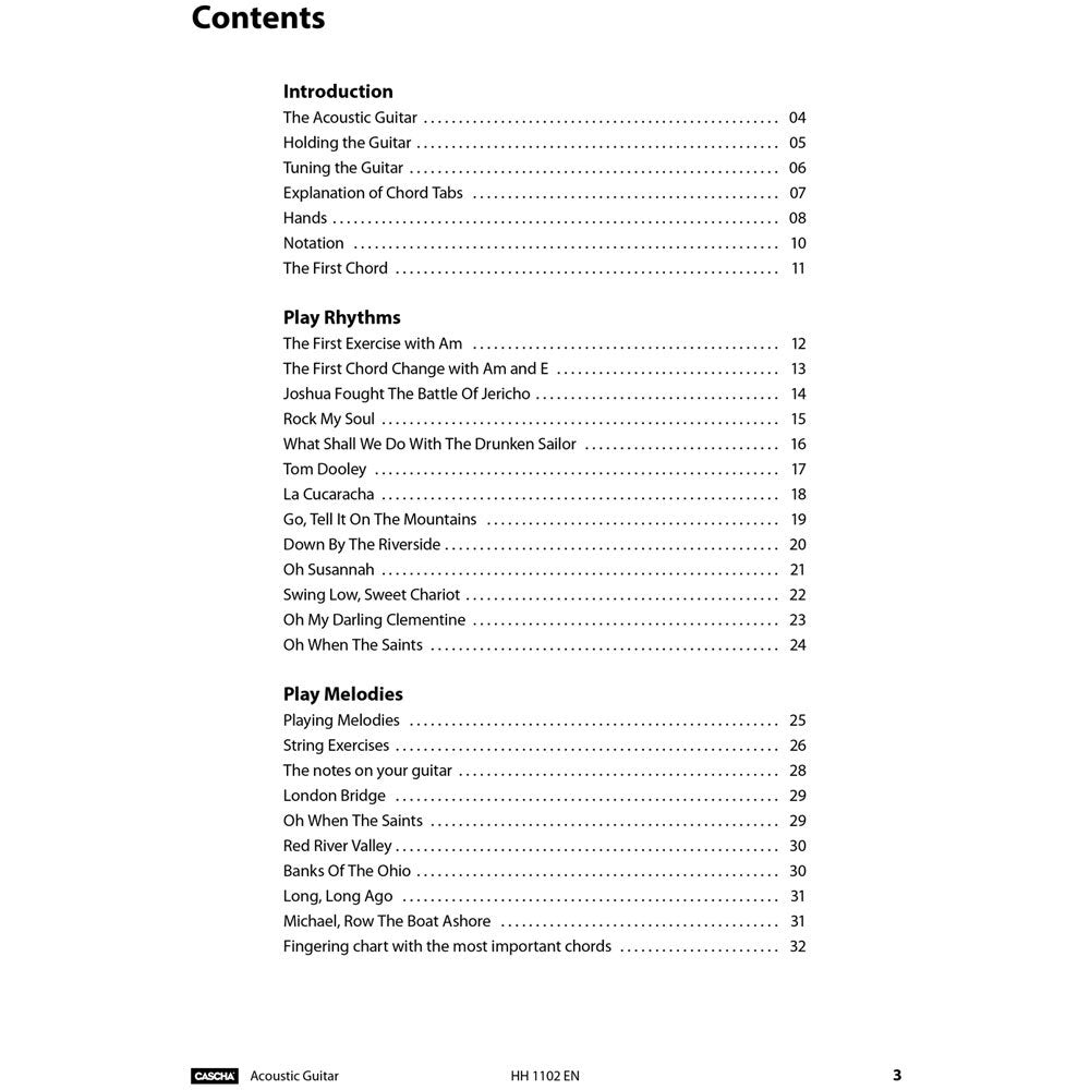 Cascha Learn To Play Quick & Easy Acoustic Guitar Method Book/Online Video