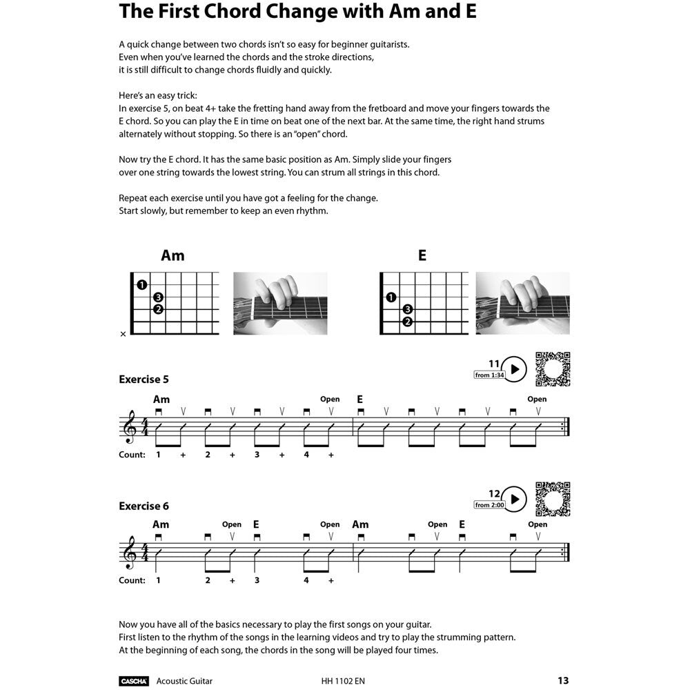 Cascha Learn To Play Quick & Easy Acoustic Guitar Method Book/Online Video