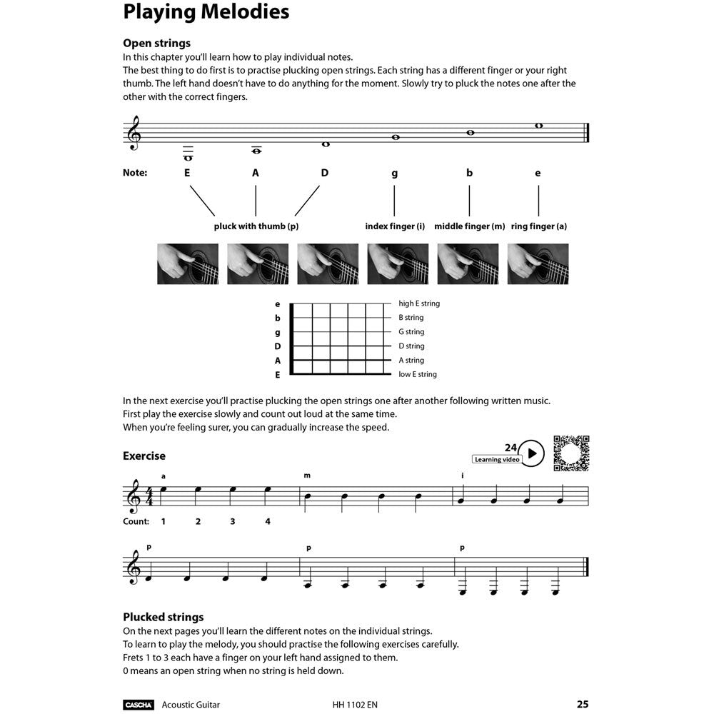Cascha Learn To Play Quick & Easy Acoustic Guitar Method Book/Online Video