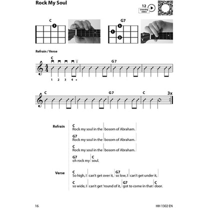 Cascha Learn To Play Quick & Easy Ukulele Method Book/Online Video