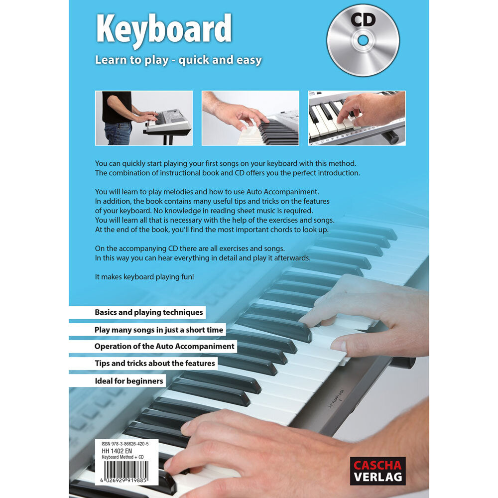 Cascha Learn To Play Quick & Easy Keyboard Method Book/CD