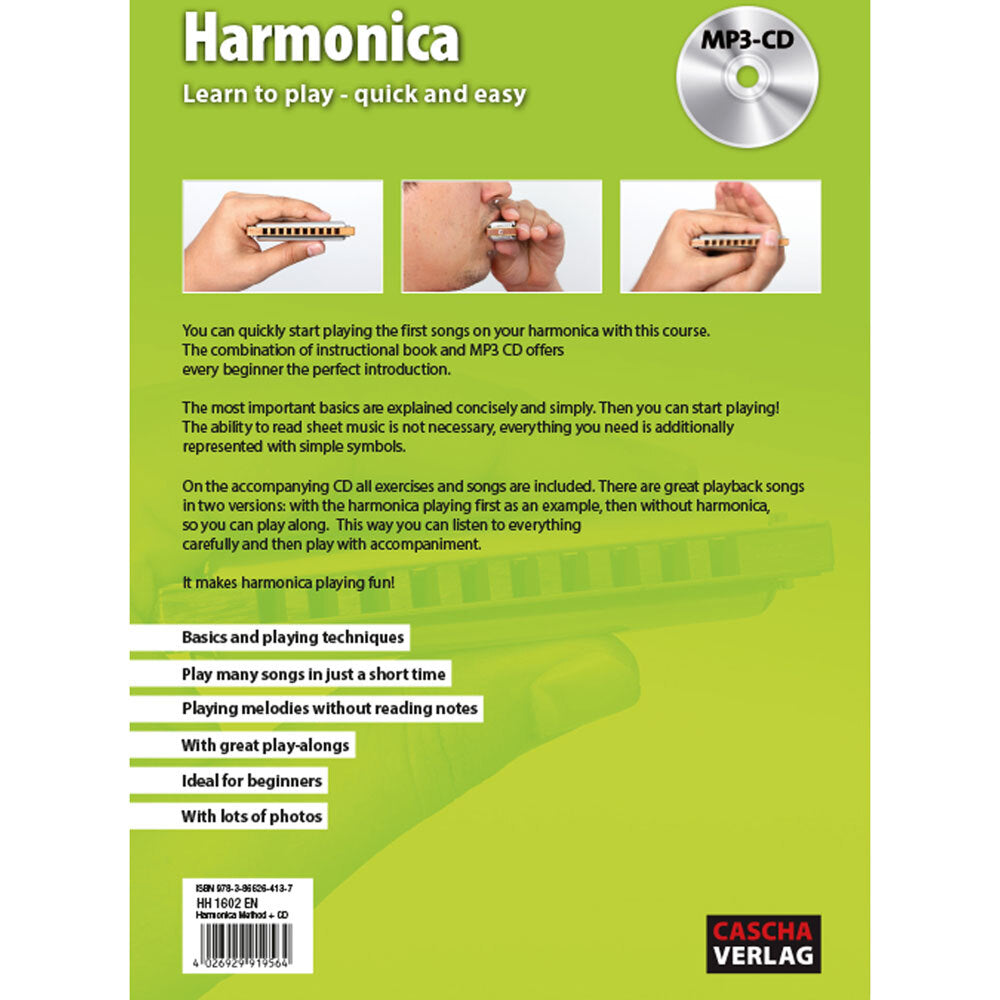 Cascha Learn To Play Quick & Easy Harmonica Method Book/CD