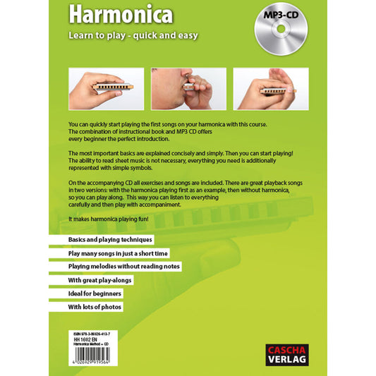 Cascha Learn To Play Quick & Easy Harmonica Method Book/CD