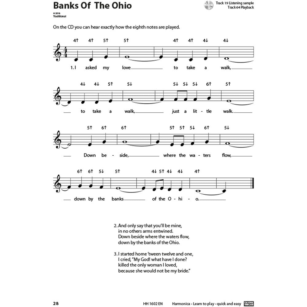 Cascha Learn To Play Quick & Easy Harmonica Method Book/CD