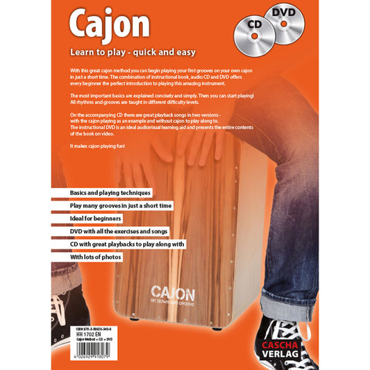 Cascha Learn To Play Quick & Easy Cajon Method Book/CD & DVD