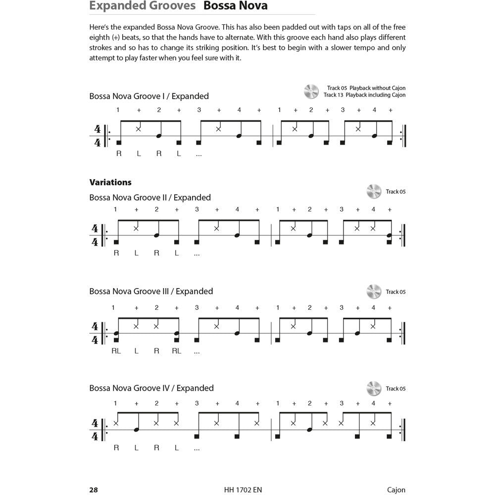 Cascha Learn To Play Quick & Easy Cajon Method Book/CD & DVD