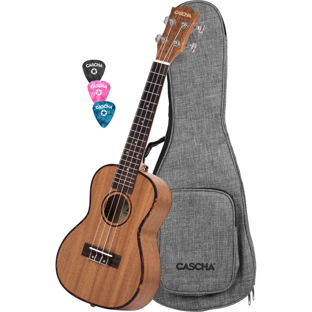 Cascha CASHH2035L Mahogany Series Lefthand Concert Ukulele in Natural Finish