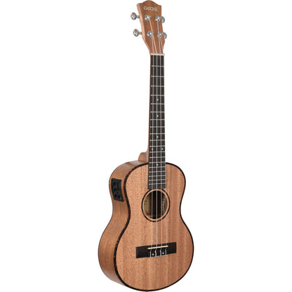 Cascha CASHH2048E Mahogany Series Acoustic/Electric Tenor Ukulele in Natural Finish