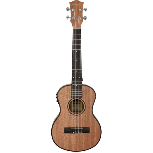 Cascha CASHH2048E Mahogany Series Acoustic/Electric Tenor Ukulele in Natural Finish